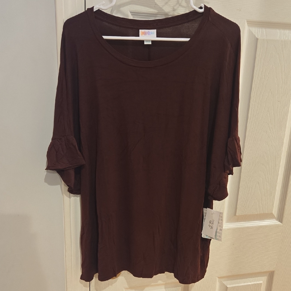 Elegant Brown Women's Top 2X LulaRoe Dahl